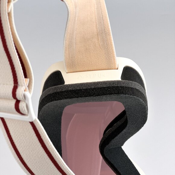 Chloé CH0072S 001 – White Beige Ski Mask Sunglasses Violet Mirror ZEISS Lens - Picture 12 of 16